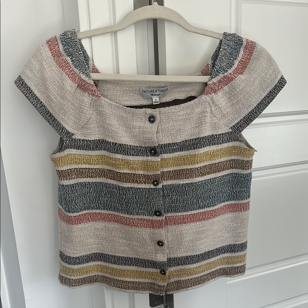 Madewell Texture And Thread Medium 100% Cotton St… - image 2